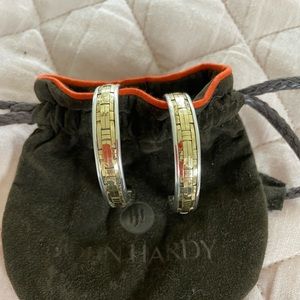 John Hardy hoop earrings.